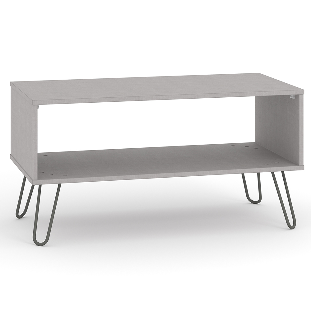 Avoch Wooden Coffee Table With Undershelf In Grey