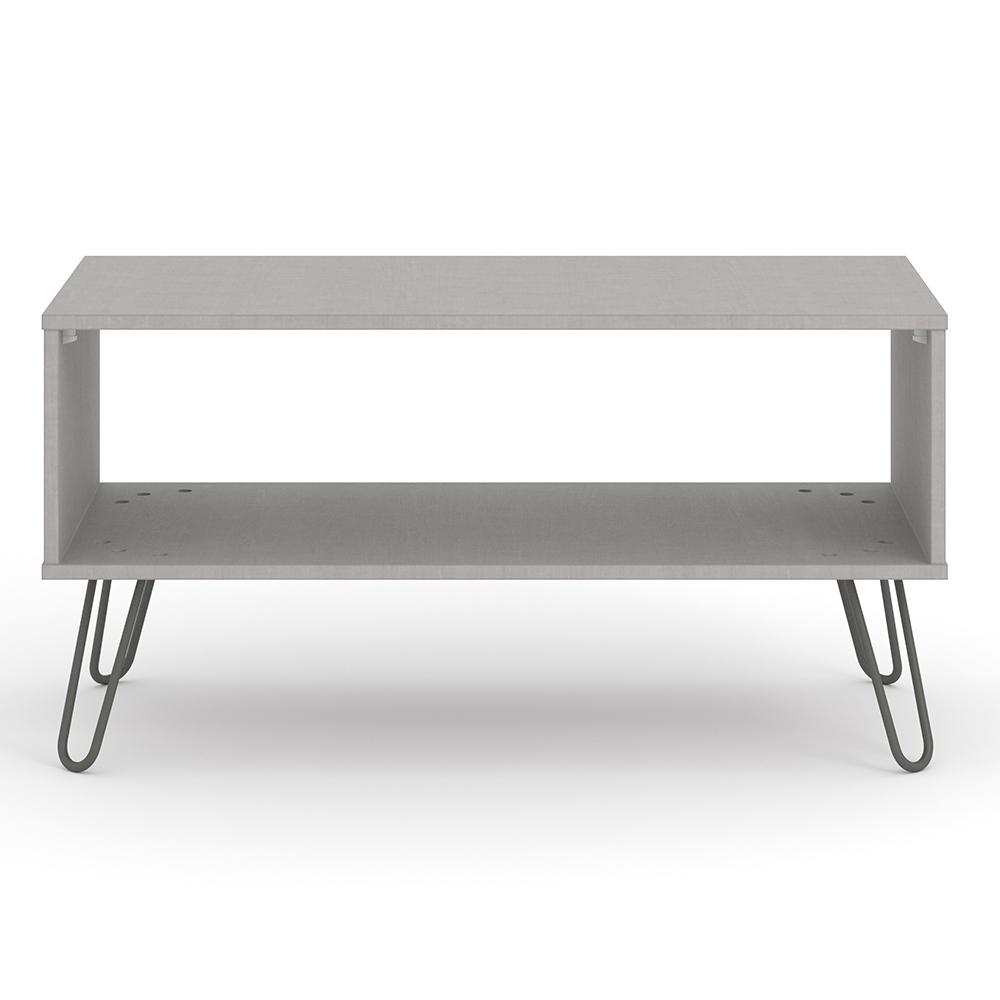 Avoch Wooden Coffee Table With Undershelf In Grey