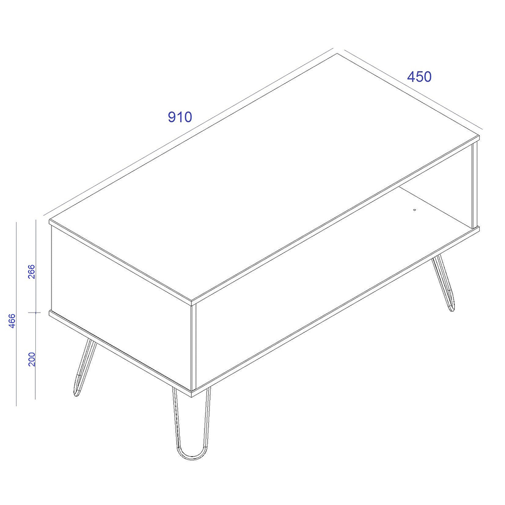 Avoch Wooden Coffee Table With Undershelf In White