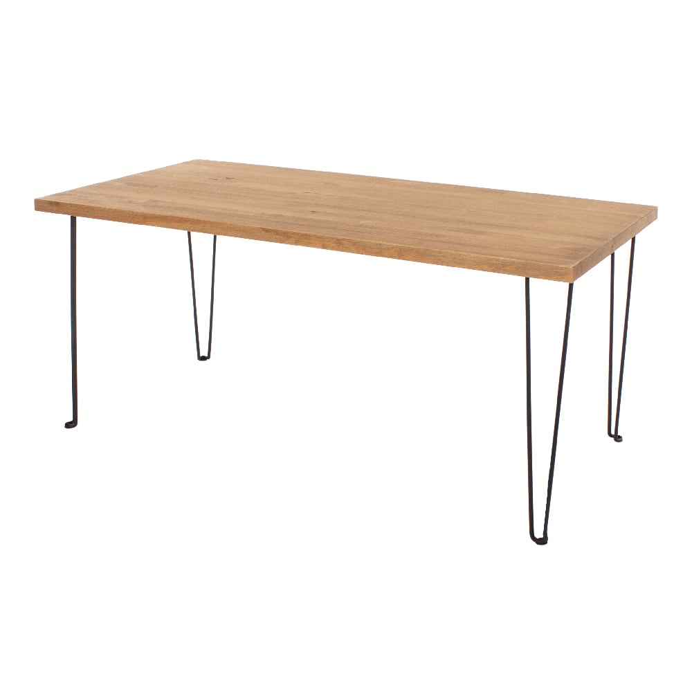 Read more about Avoch wooden rectangular coffee table with black legs in oak