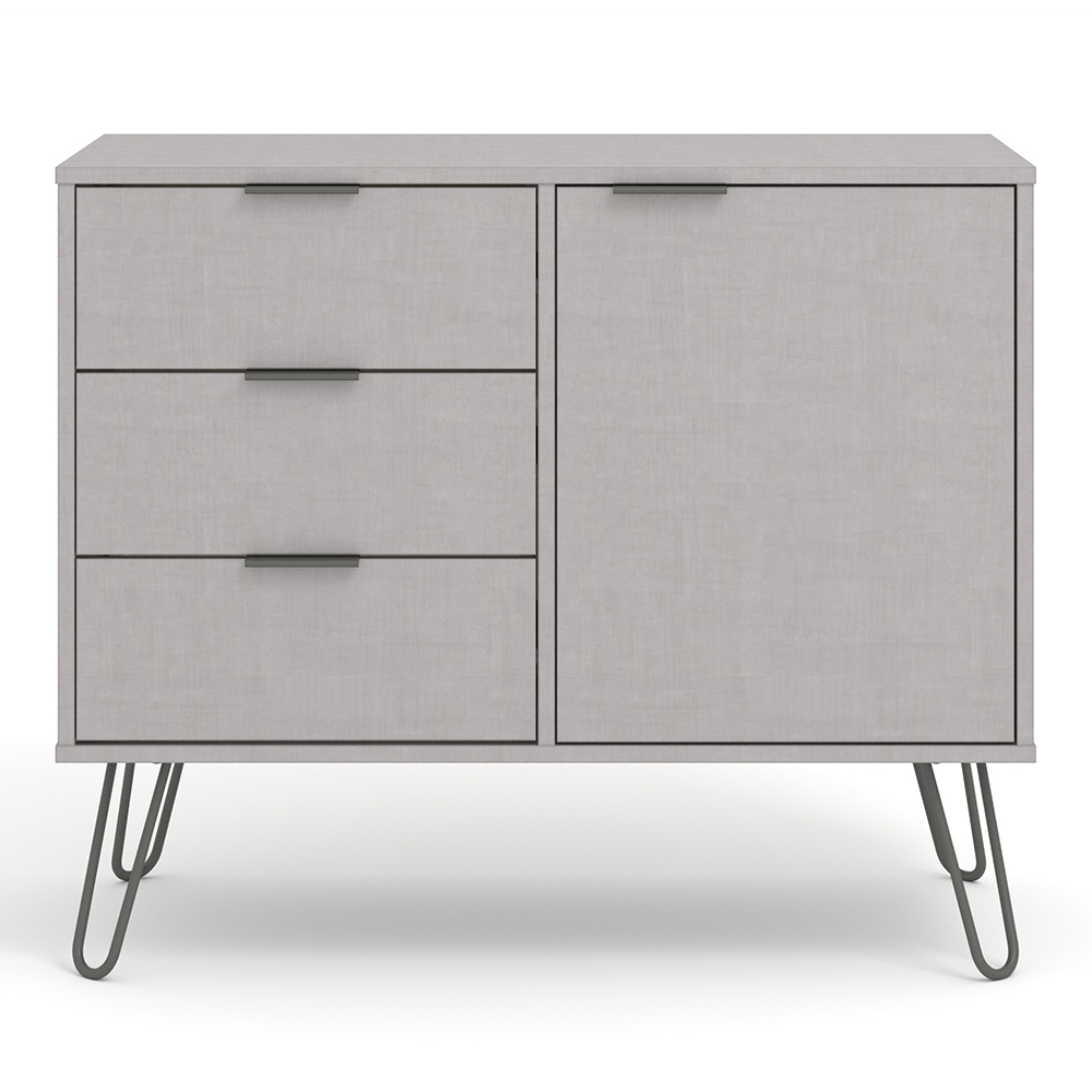 Avoch Wooden Sideboard With 1 Door 3 Drawers In Grey