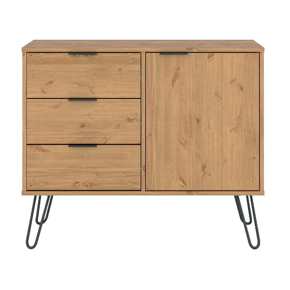Avoch Wooden Sideboard With 1 Door 3 Drawers In Oak