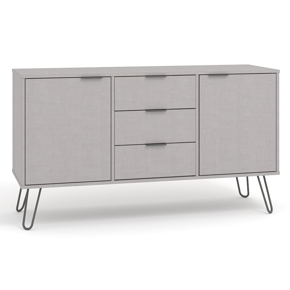 Avoch Wooden Sideboard With 2 Doors 3 Drawers In Grey