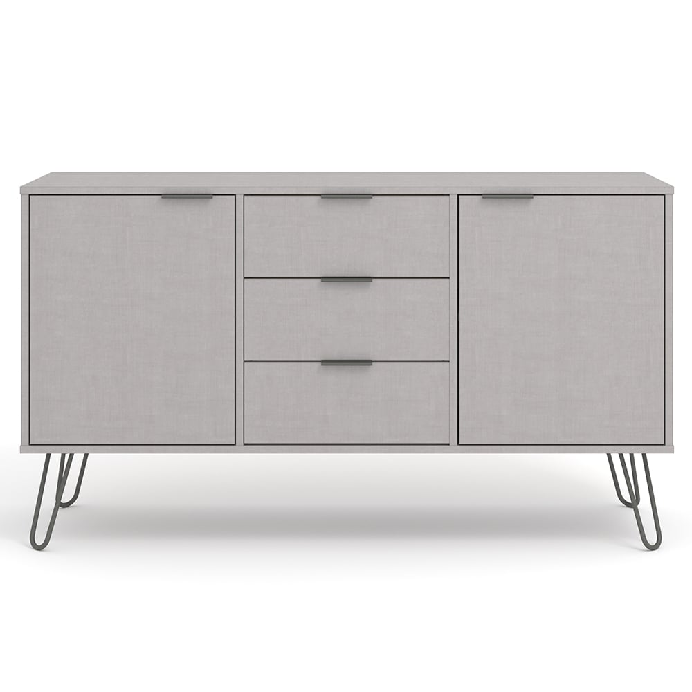 Avoch Wooden Sideboard With 2 Doors 3 Drawers In Grey