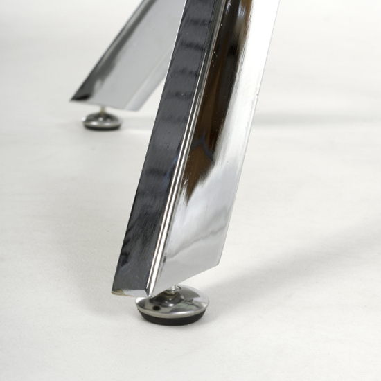 Avon Console Table In White Marble Effect With Chrome Legs