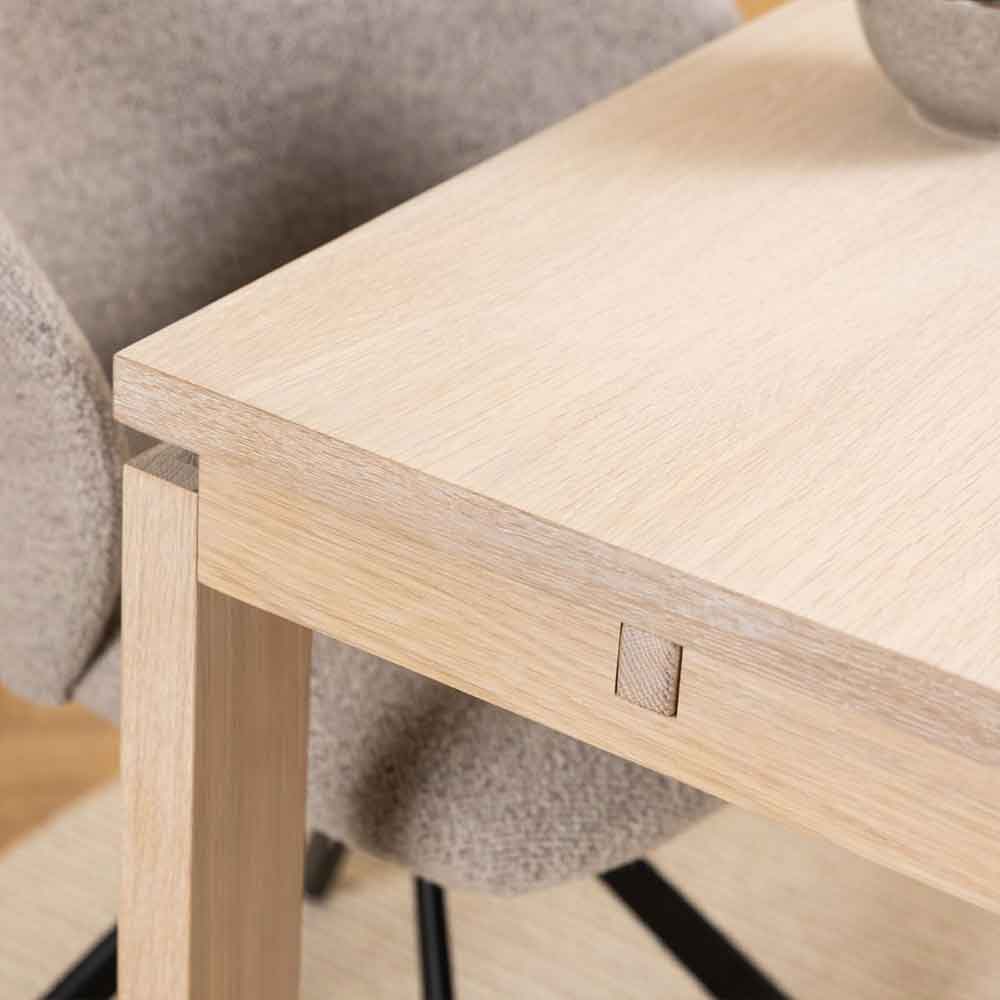 Avon Wooden Extending Dining Table - White Oak