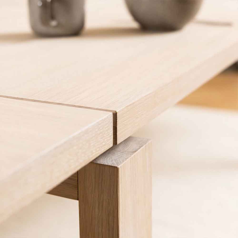 Avon Wooden Extending Dining Table - White Oak