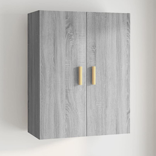 Avon Wooden Wall Storage Cabinet With 2 Door In Grey Sonoma Oak