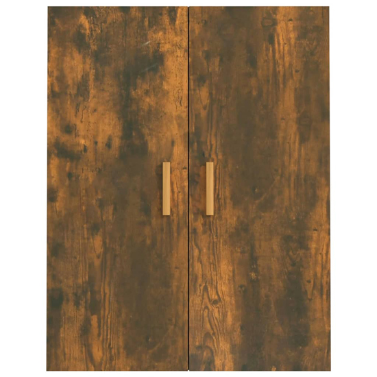 Avon Wooden Wall Storage Cabinet With 2 Doors In Smoked Oak