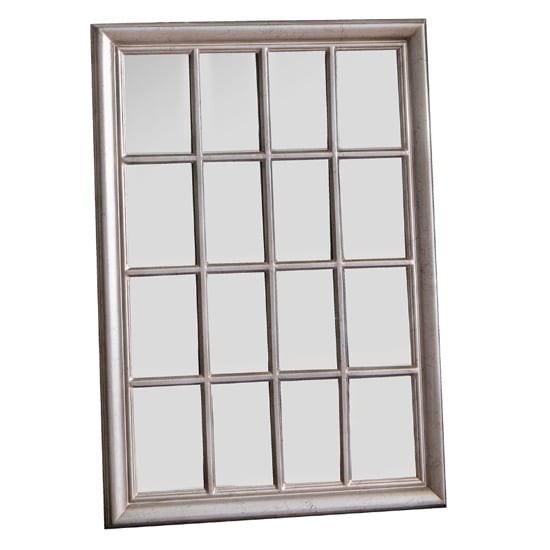 Avondale Wall Mirror In Antique Silver Wooden Frame