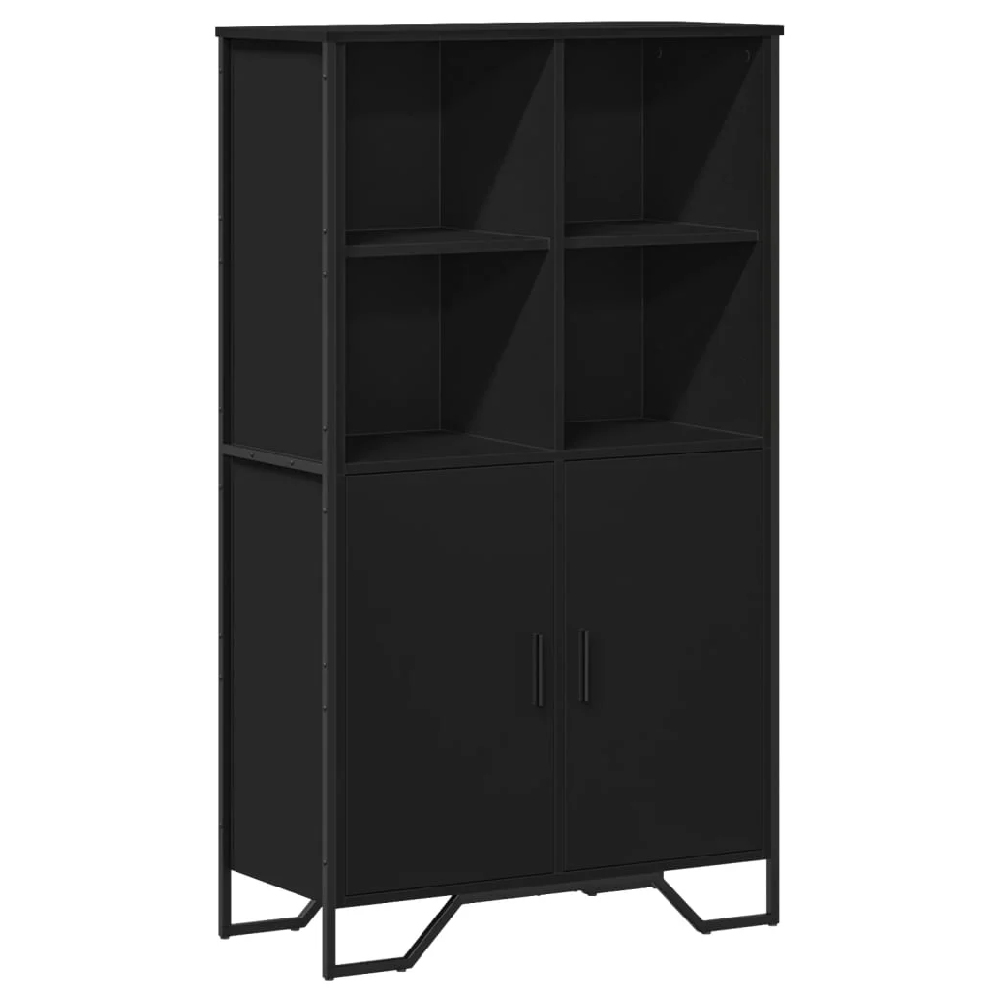 Avondale Wooden Highboard With 2 Doors In Black