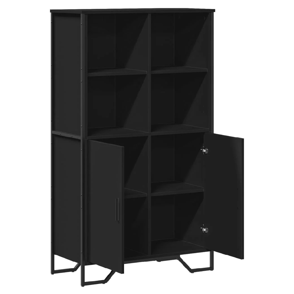 Avondale Wooden Highboard With 2 Doors In Black