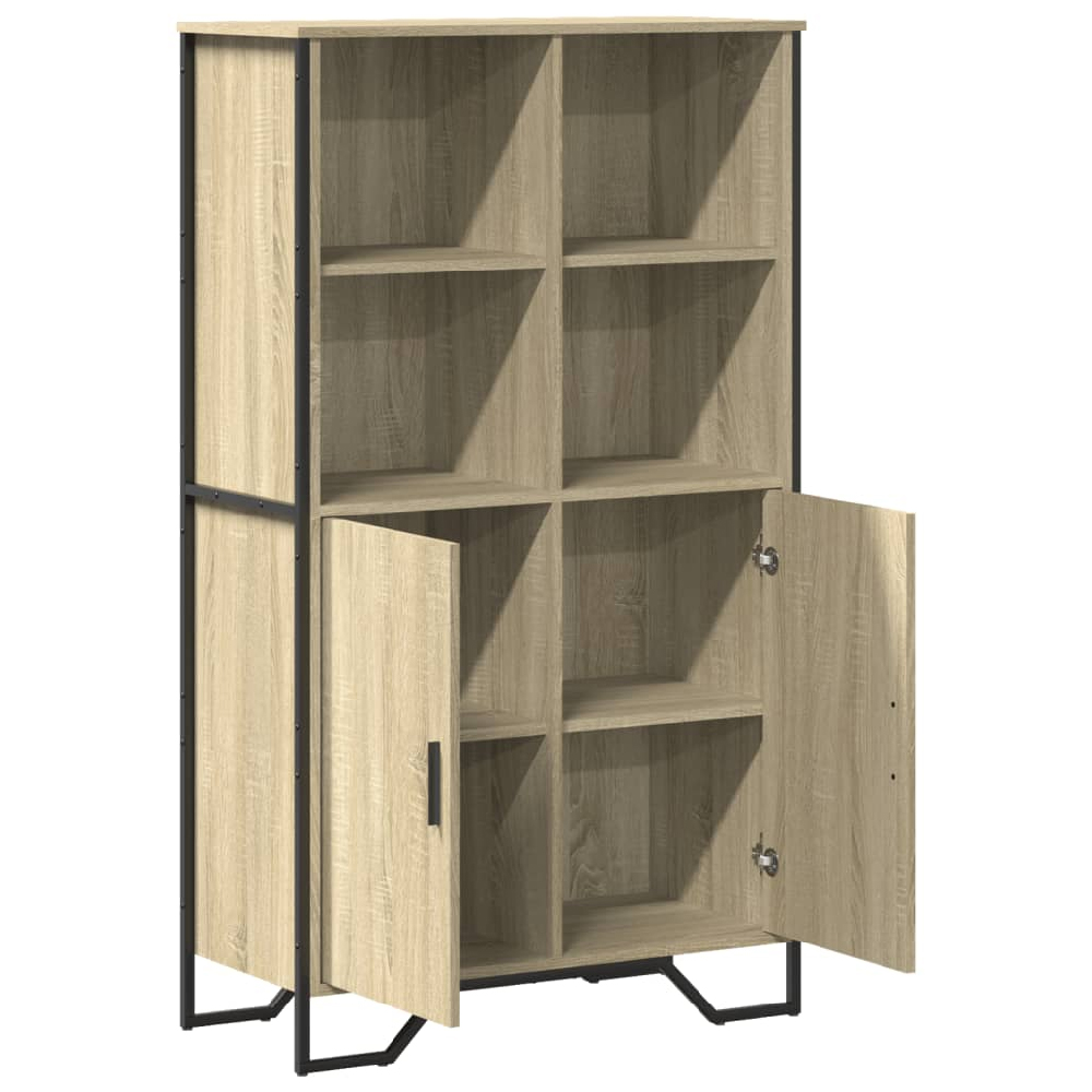 Avondale Wooden Highboard With 2 Doors In Sonoma Oak
