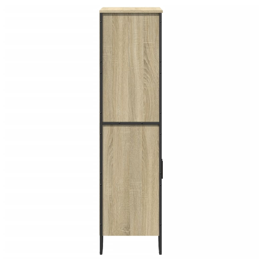 Avondale Wooden Highboard With 2 Doors In Sonoma Oak