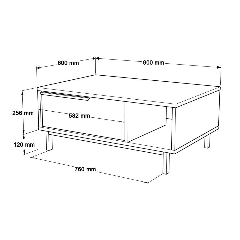 Avoris Wooden TV Stand and Coffee Table Set in White