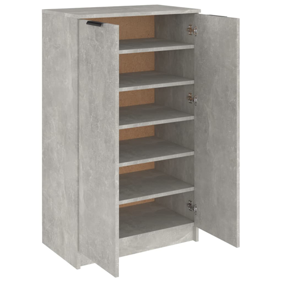 Avory Shoe Storage Cabinet With 2 Doors In Concrete Effect