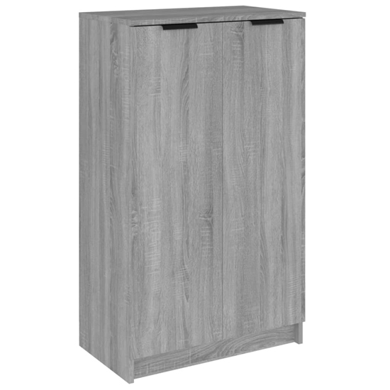 Avory Shoe Storage Cabinet With 2 Doors In Grey Sonoma Oak
