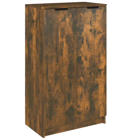 Avory Shoe Storage Cabinet With 2 Doors In Smoked Oak