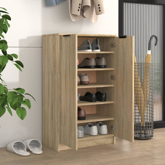 Avory Shoe Storage Cabinet With 2 Doors In Sonoma Oak