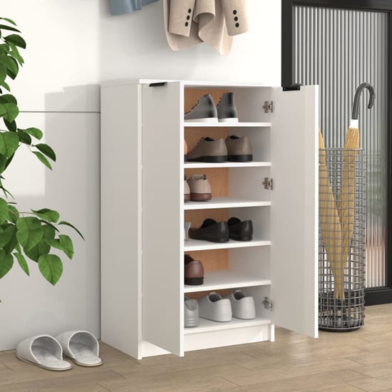 Avory Shoe Storage Cabinet With 2 Doors In White