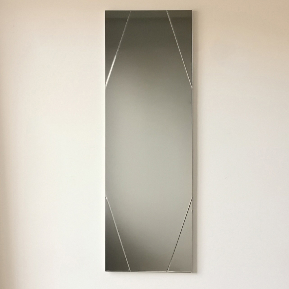 Avyra Glass Full Length Wall Mirror in Silver