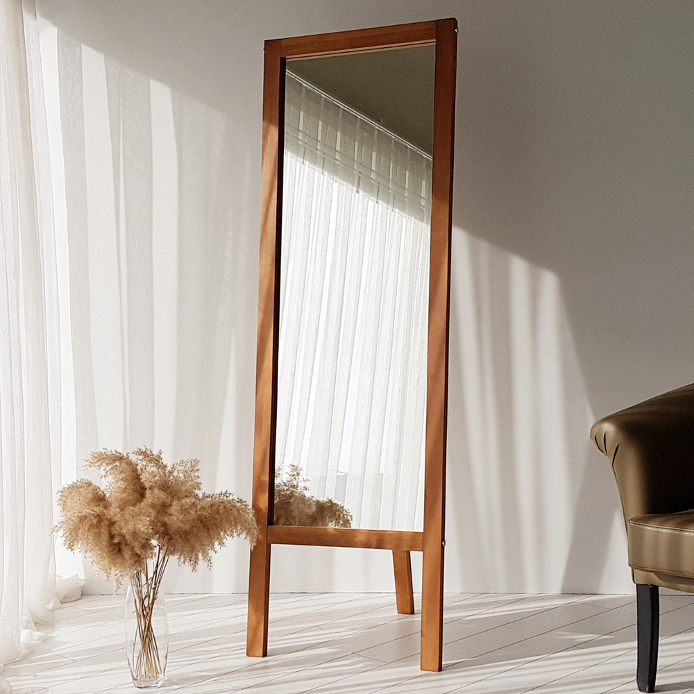 Avyra Wooden Full Length Cheval Mirror in Oak