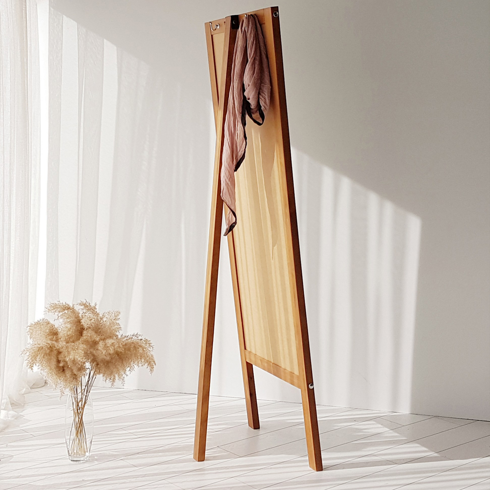 Avyra Wooden Full Length Cheval Mirror in Oak