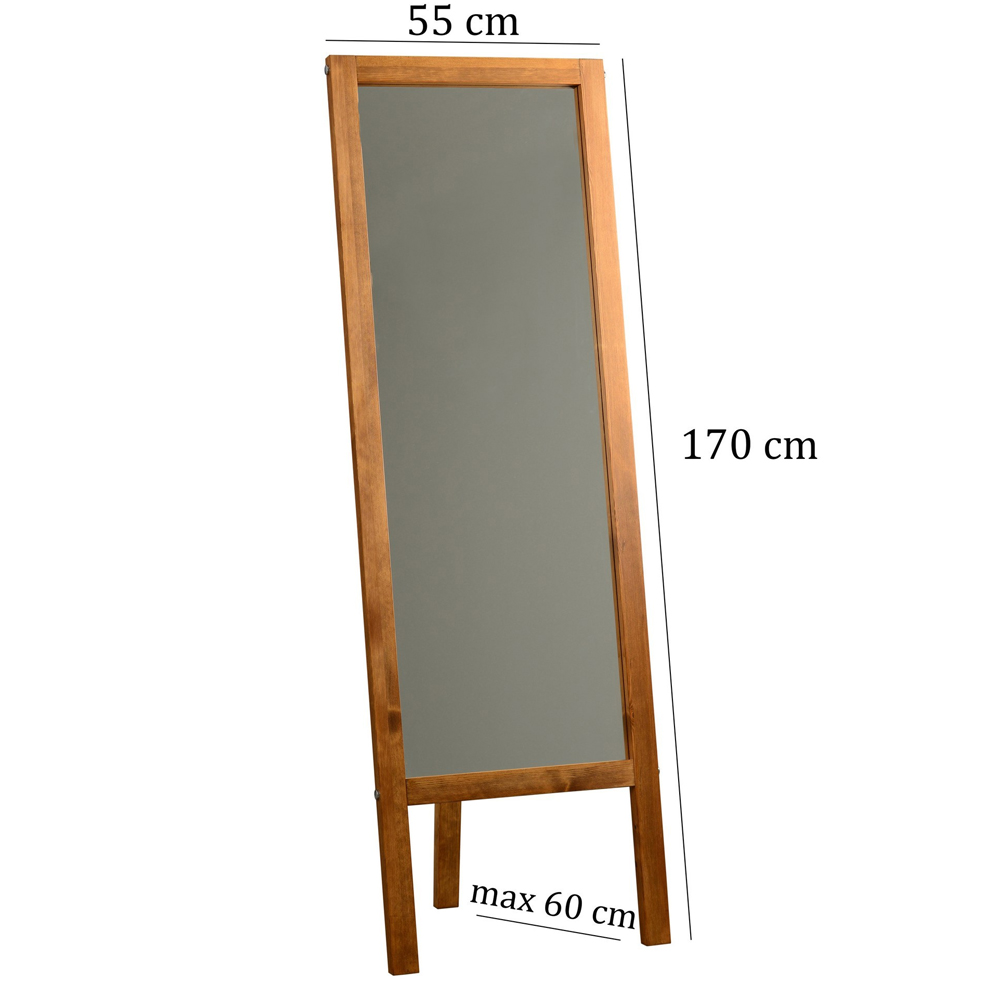Avyra Wooden Full Length Cheval Mirror in Oak