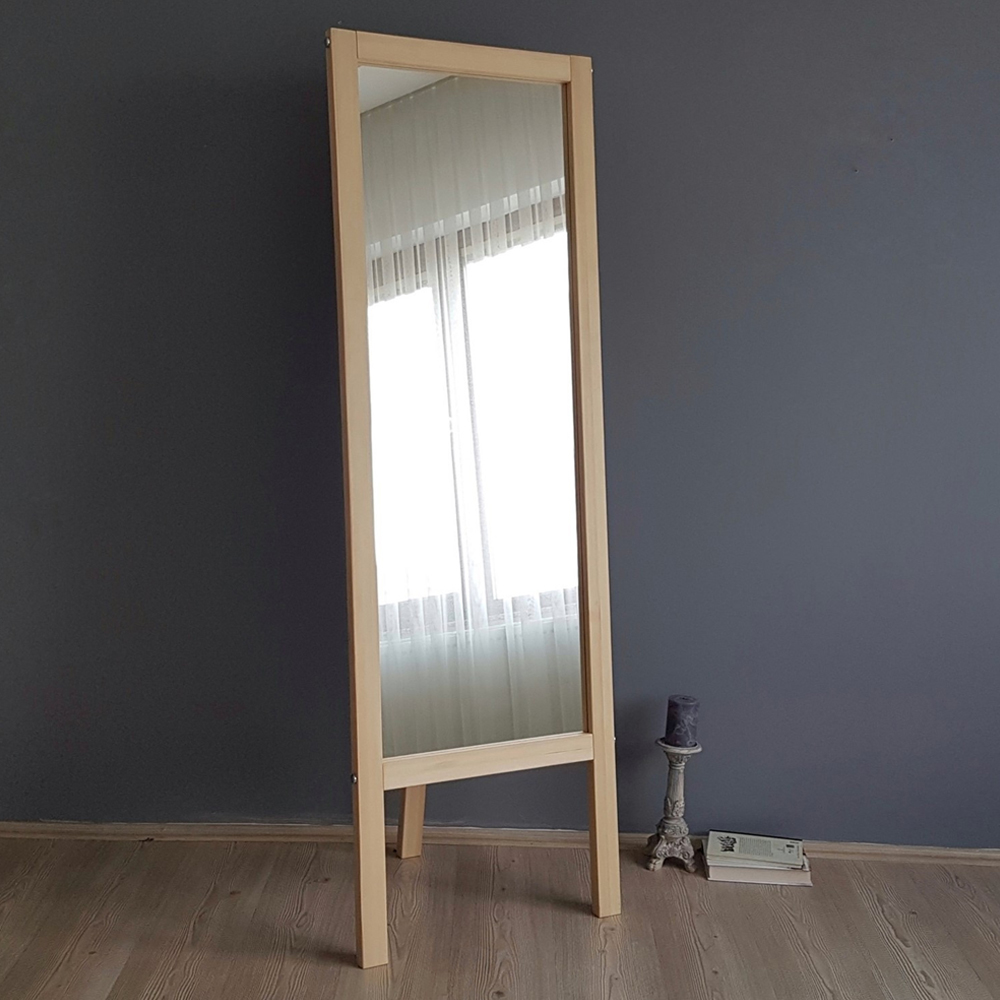 Avyra Wooden Full Length Cheval Mirror in Walnut
