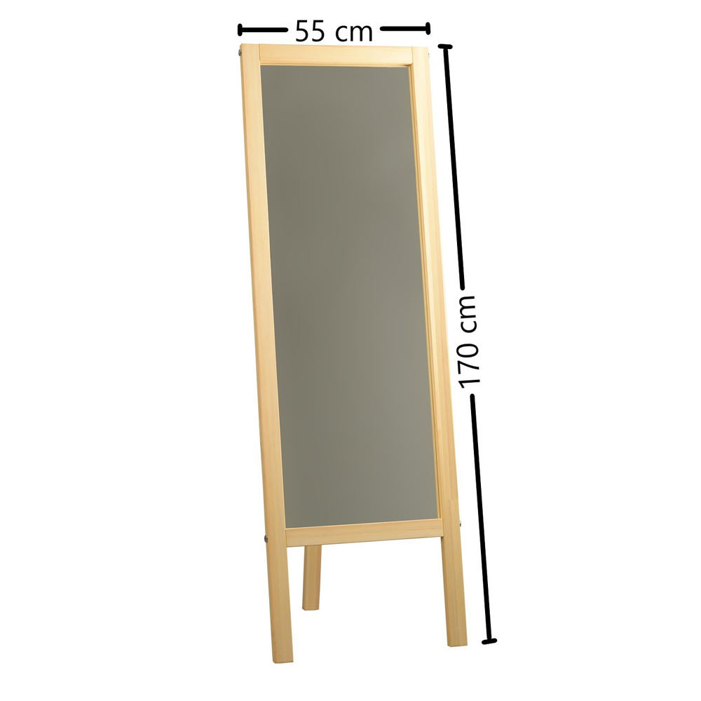 Avyra Wooden Full Length Cheval Mirror in Walnut