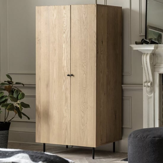 Product photograph of Axamer Wooden Wardrobe With 2 Doors In Natural from Furniture in Fashion