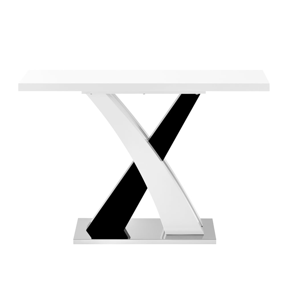 Axara High Gloss Console Table Rectangular In White And Black