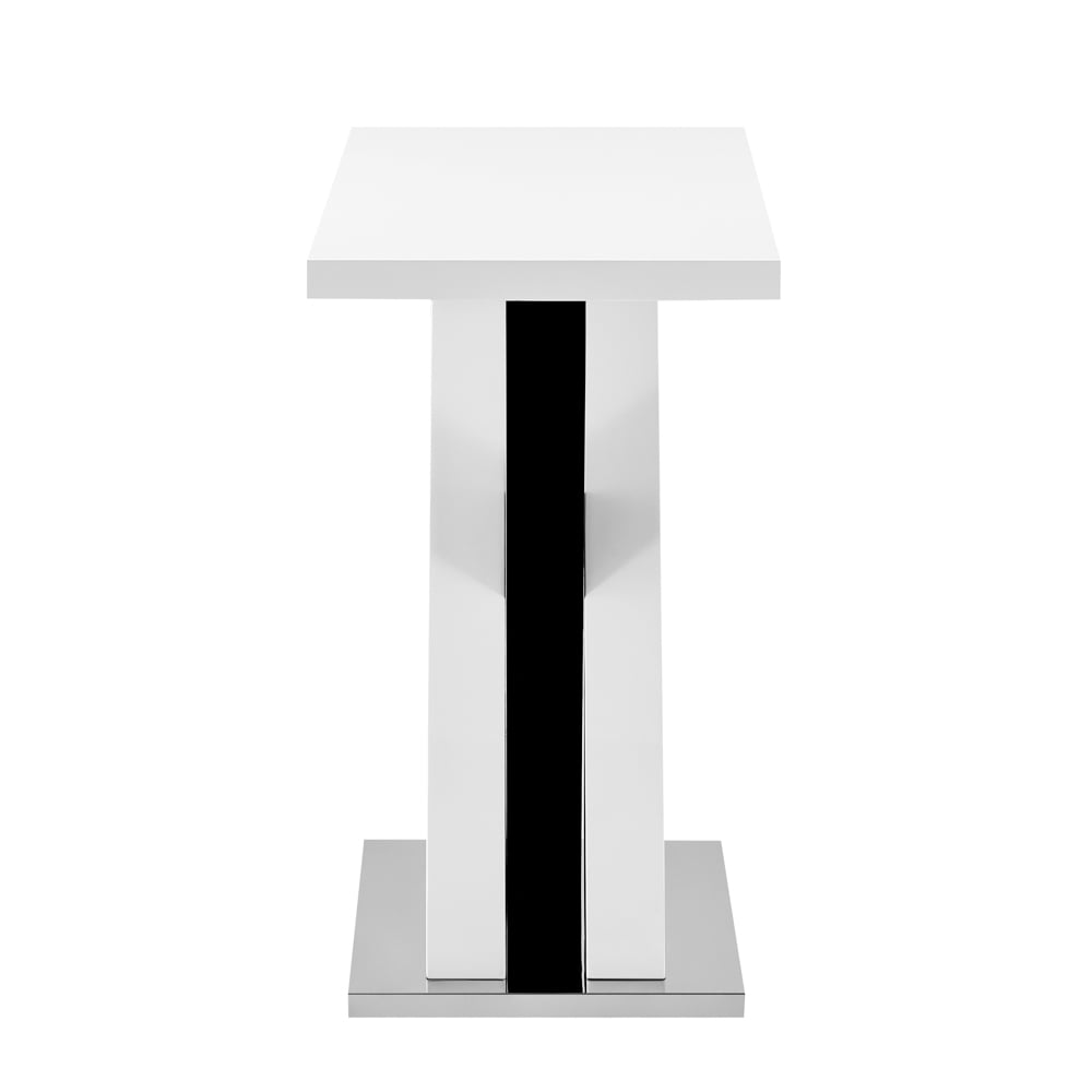 Axara High Gloss Console Table Rectangular In White And Black