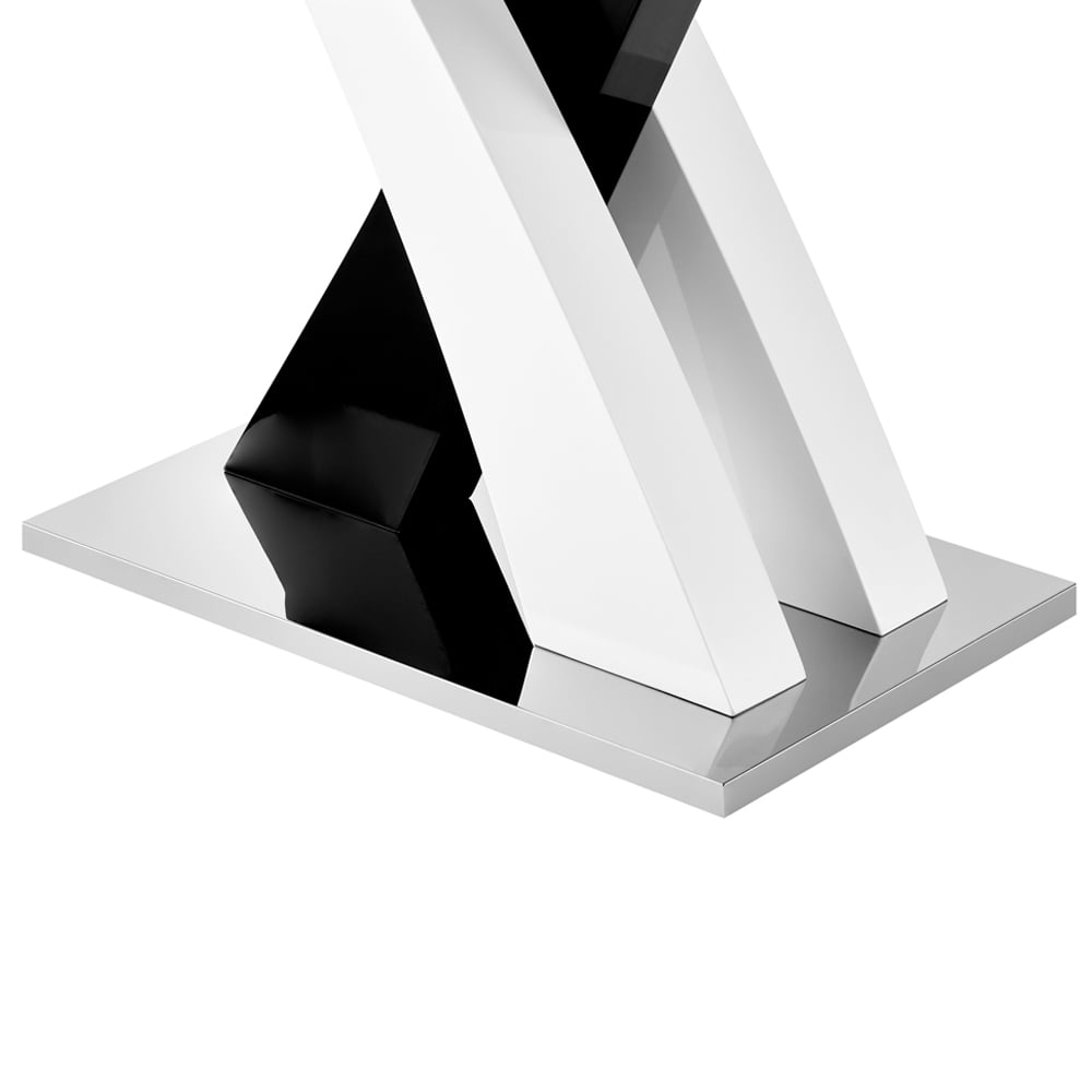 Axara High Gloss Console Table Rectangular In White And Black