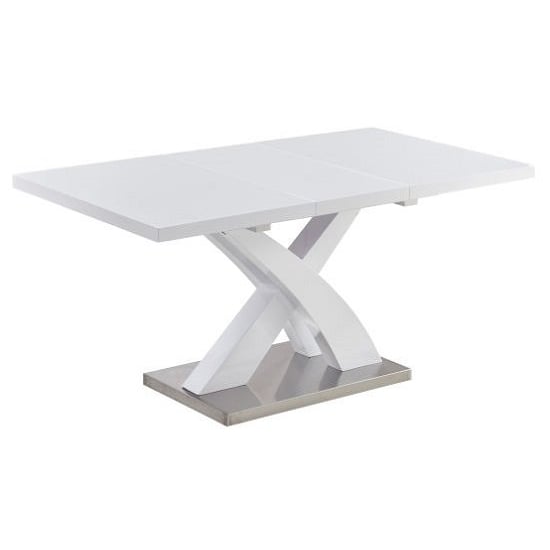 Axara Small Extending White Dining Table 4 Gia Teal Chairs_2