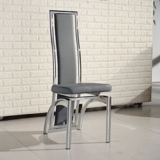Axara Extending White Gloss Dining Table With 6 Grey Chairs_3