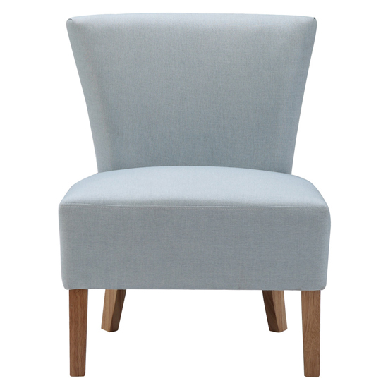 Axbridge Linen Fabric Lounge Chair In Duck Egg Blue