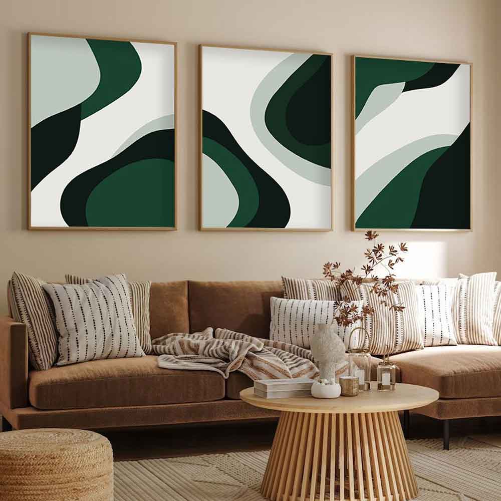 Axiom Wooden 20x30cm Forest Layers Art Frame Set of 3 in Multicolour