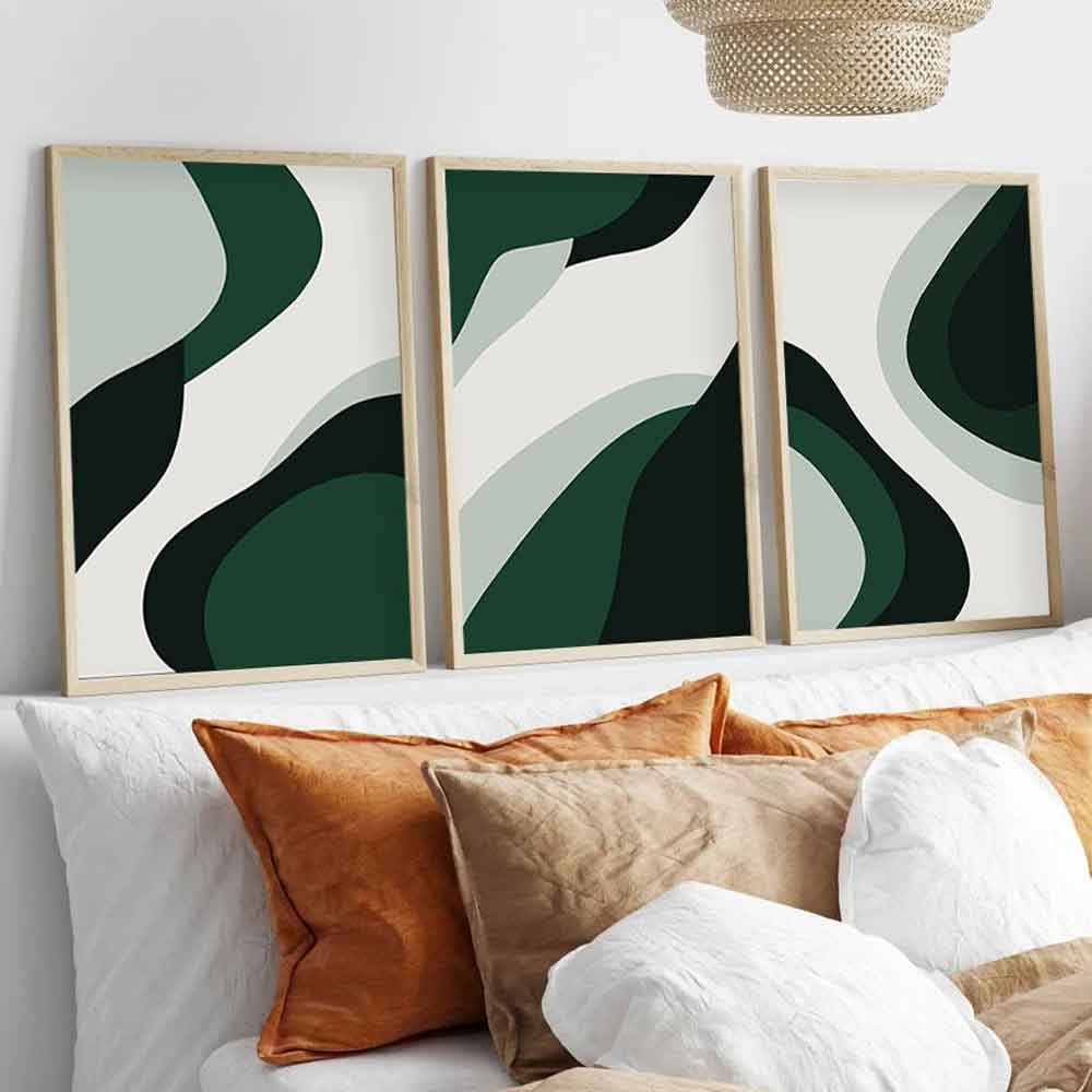 Axiom Wooden 20x30cm Forest Layers Art Frame Set of 3 in Multicolour