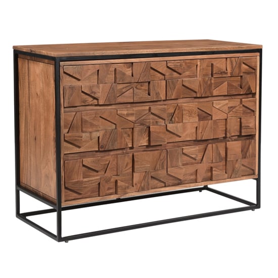 Product photograph of Axis Acacia Wood Chest Of 6 Drawers In Natural from Furniture in Fashion