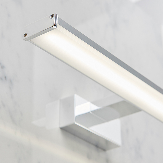 Axis Frosted Plastic Wall Light In Chrome