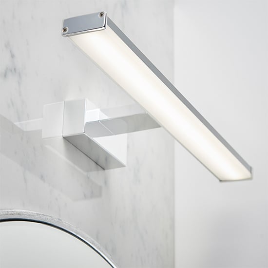 Product photograph of Axis Frosted Plastic Wall Light In Chrome from Furniture in Fashion