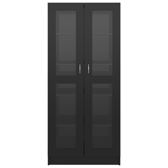 Axtan High Gloss Display With 2 Doors In Black Furniture in