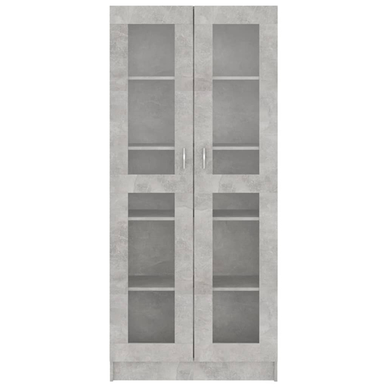 Axtan Wooden Display Cabinet With 2 Doors In Concrete Effect