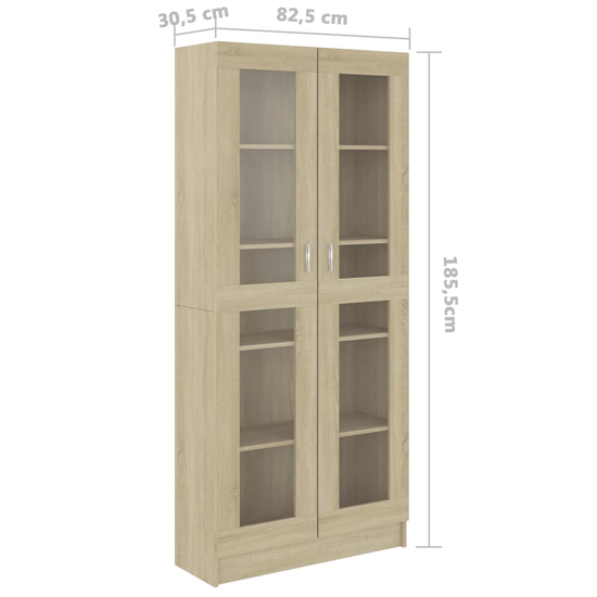 Axtan Wooden Display Cabinet With 2 Doors In Sonoma Oak