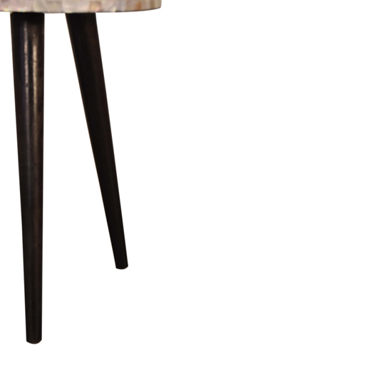 Axton Honeycomb Mosaic End Table In Walnut And Shell Inlay_5