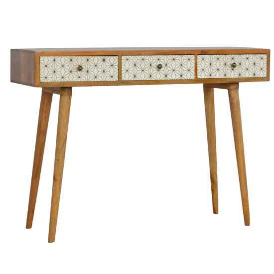 Read more about Prima wooden study desk in oak ish with 3 drawers