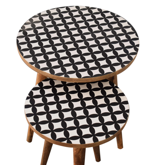 Axton Wooden Set Of 2 Nesting Tables In Oak Ish And Monochrome_5