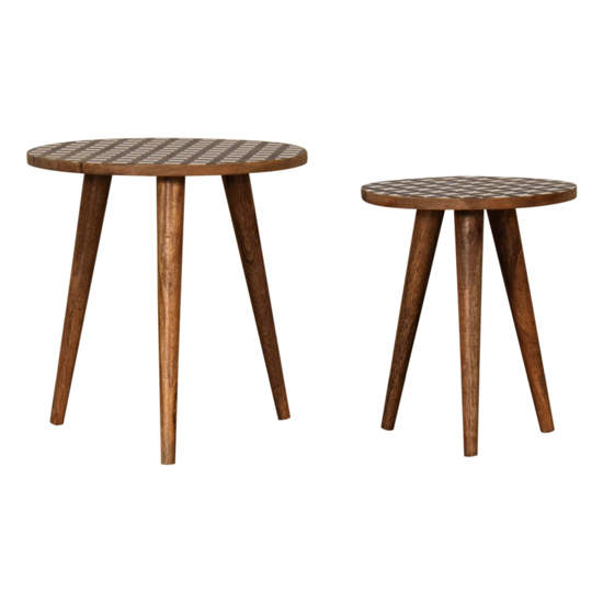 Axton Wooden Set Of 2 Nesting Tables In Oak Ish And Monochrome_1