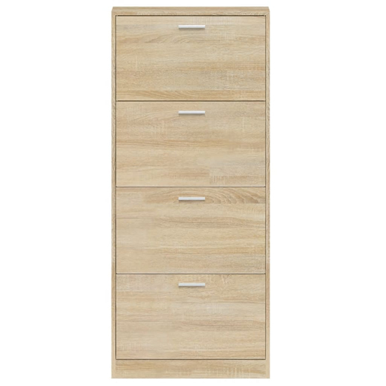 Axton Wooden Shoe Storage Cabinet With 4 Flaps In Oak